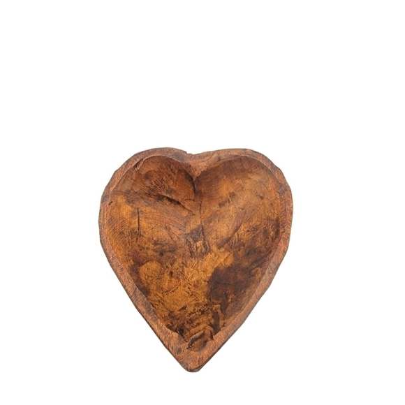 HANDCARVED wooden heart - Picture 1 of 9